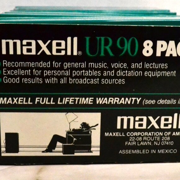 Maxell Audio Recording Cassettes 8 Pack New UR90 45 Min Per Side Voice Music - Picture 5 of 5